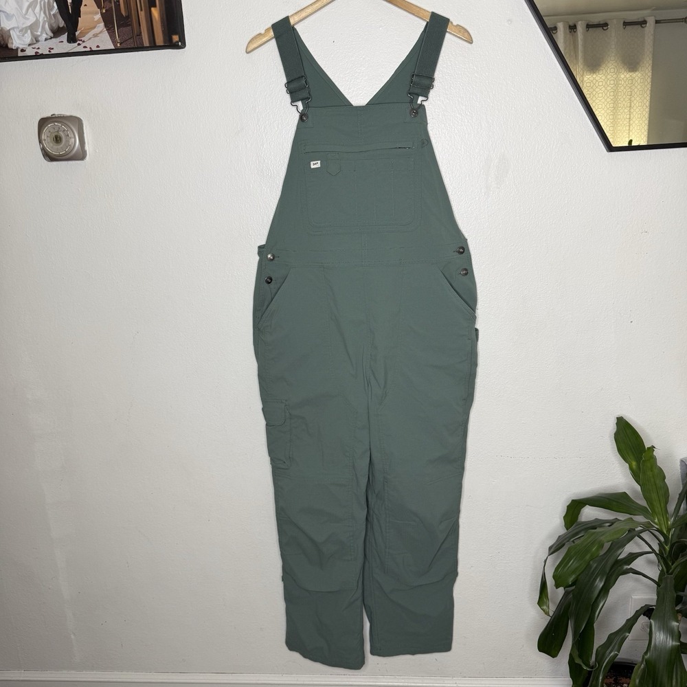 Duluth Trading Co Heirloom Hardening Green Bib Overalls Outdoor Women's Large